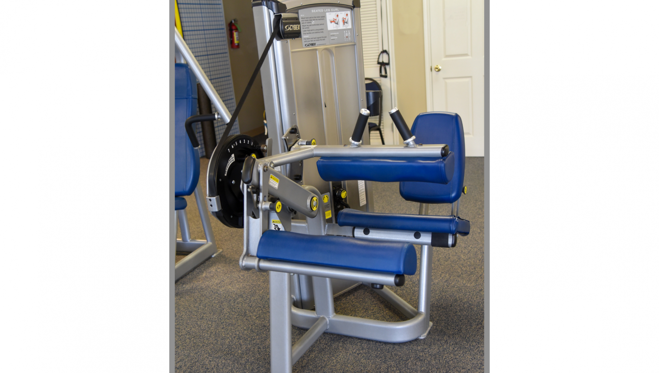 Cybex V Series Seated Leg Curl with Adjustable Starting Position.